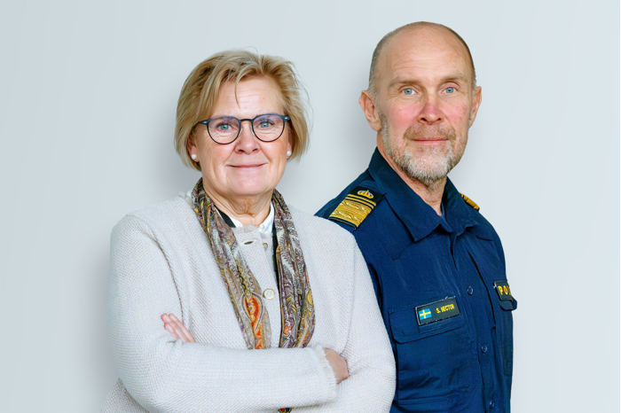 Rikspolischef Petra Lundh och biträdande rikspolischef Stefan Hector. Foto.