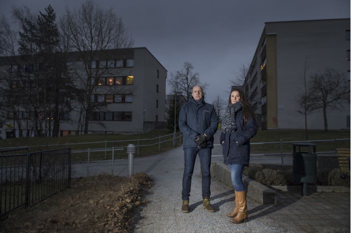 Örjan Samuelsson och Linda Borgsved, utredare på grova brott i Stockholm.