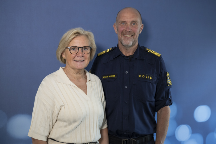 Rikspolischef Petra Lundh och biträdande rikspolischef Stefan Hector. Foto.