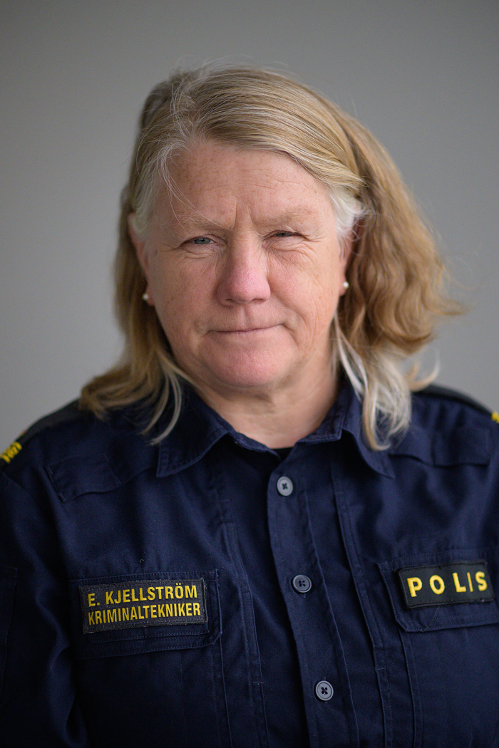 Eva Kjellström, kriminaltekniker. Foto.