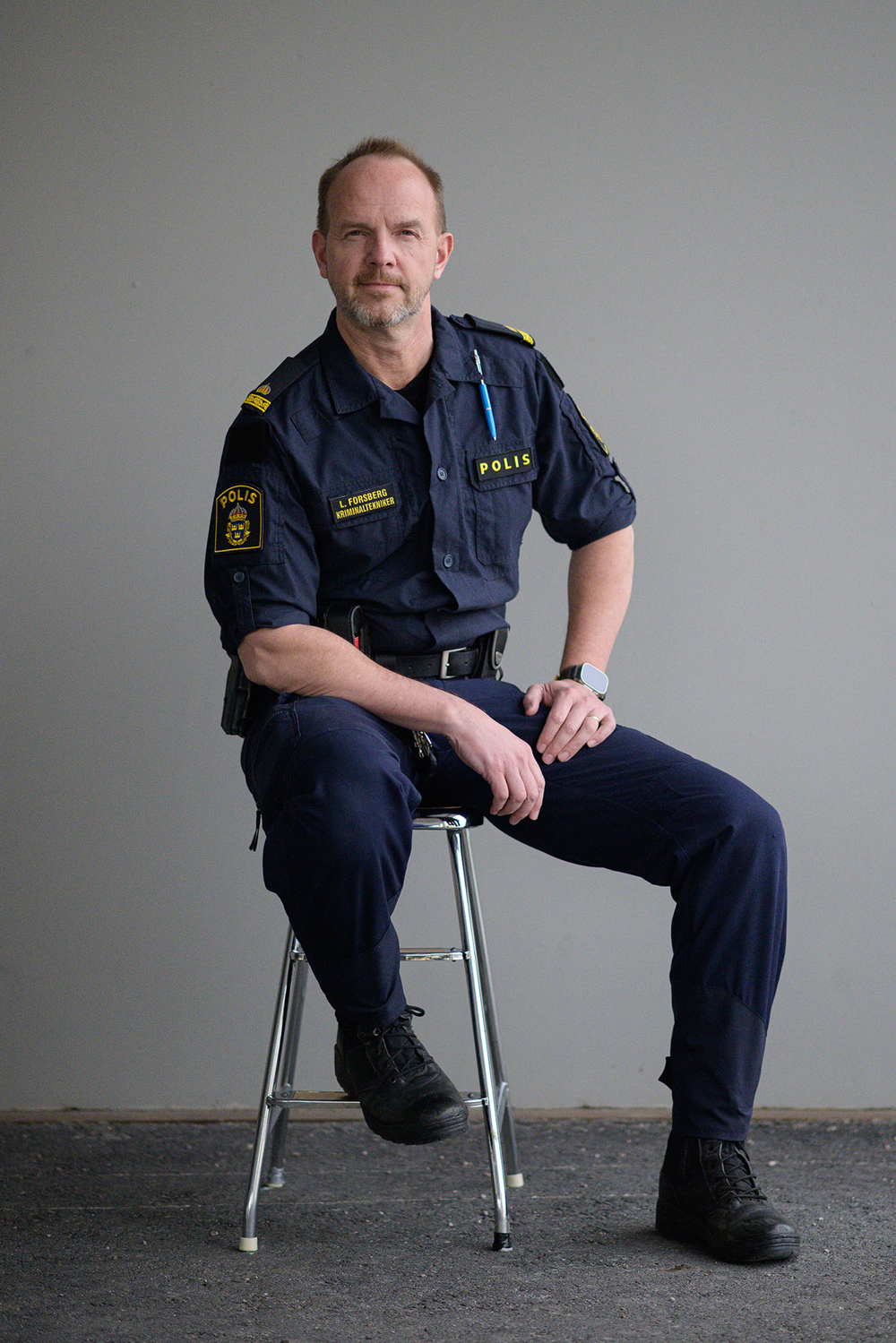 Lars Forsberg, kriminaltekniker. Foto.