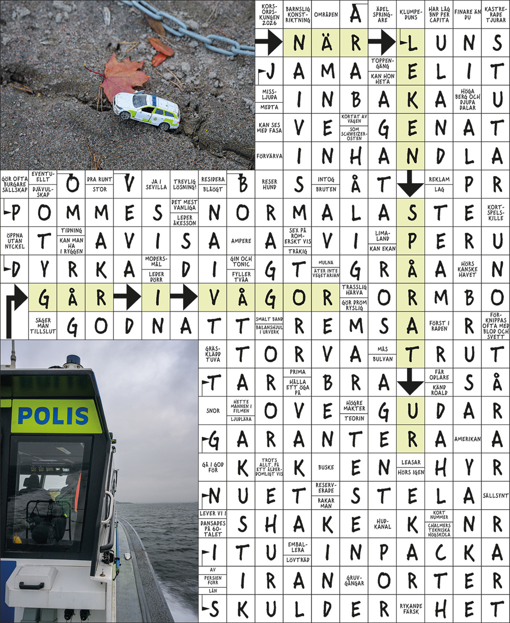 Facit korsord nummer 1 2026.