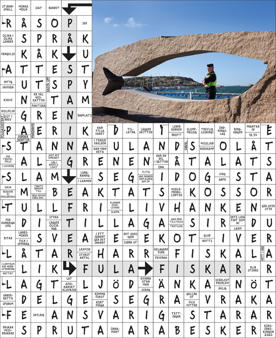 Facit till korsord  1 2020