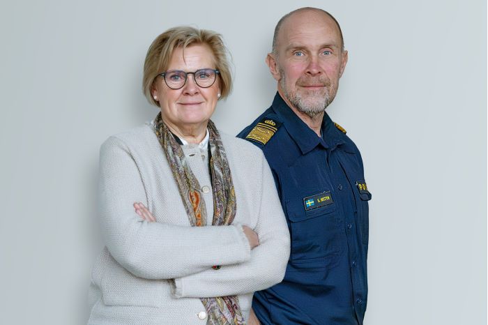 Rikspolischef Petra Lundh och biträdande rikspolischef Stefan Hector. Foto.