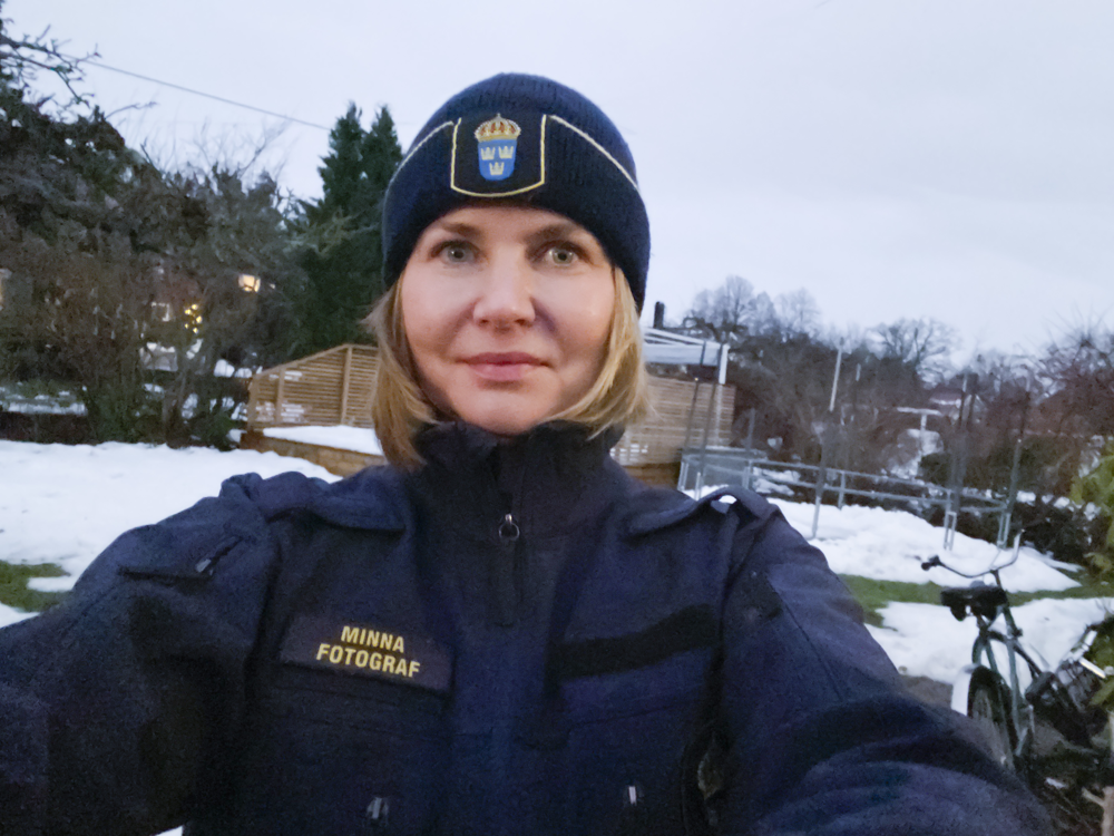 Polisens fotograf Minna Ridderstolpe. Foto.