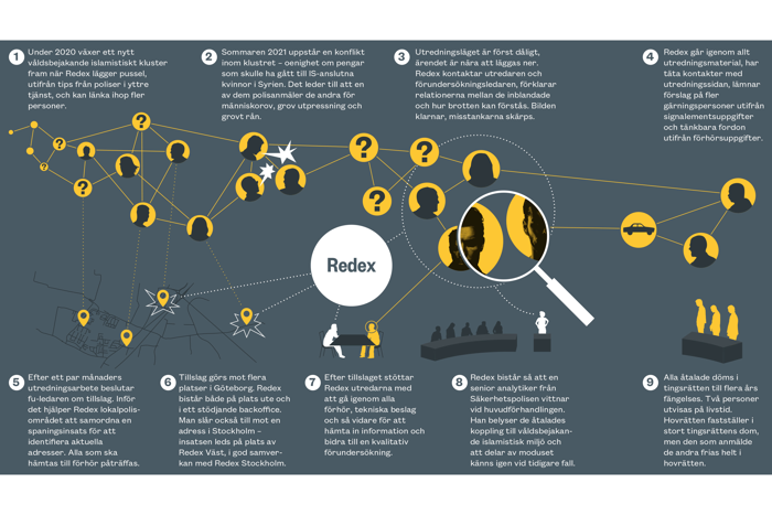 Översikt över hur Redex fungerar. Grafik.