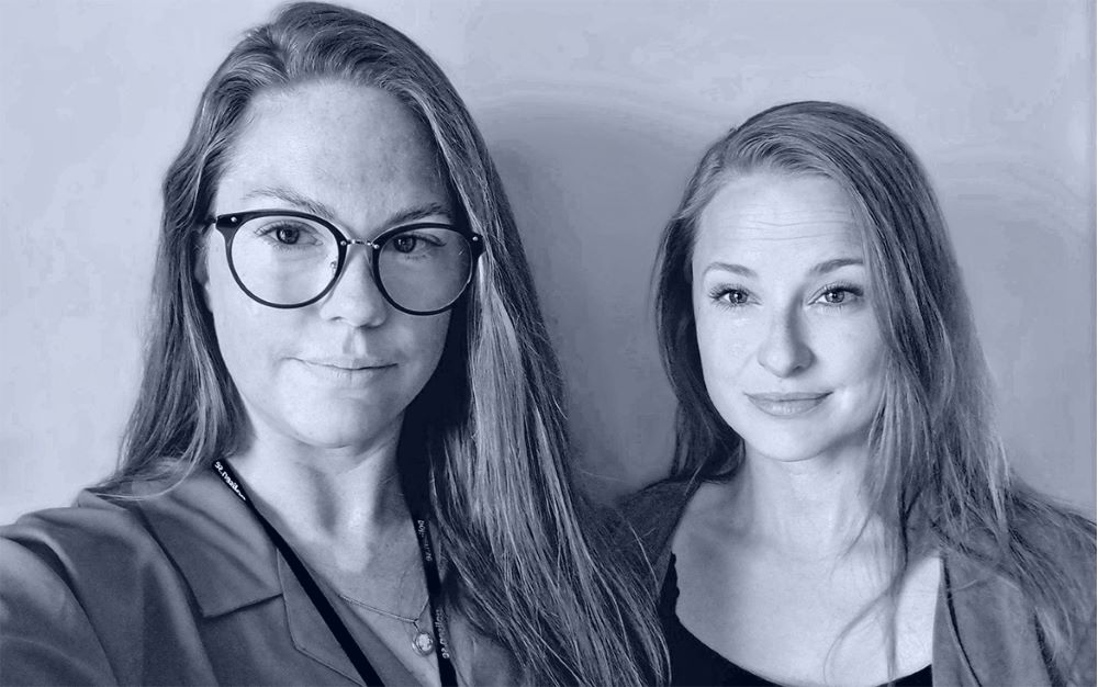 Ungdomsutredare Sandra Egelström och Anna Strandberg. Foto.