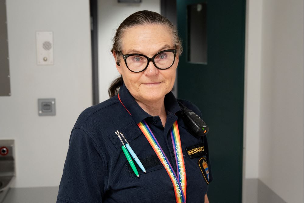 Arrestvakten Gina Malmström. Foto.