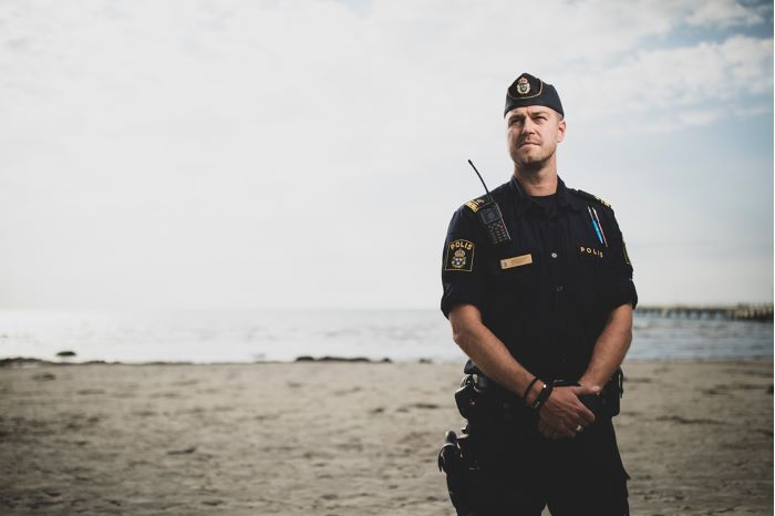 Anders Persson, stationsbefäl i Falkenberg. Foto.