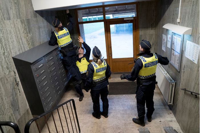 Poliser i trappuppgång
